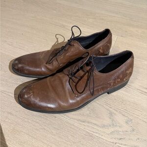 John Varvatos Men’s Brown Leather Oxfords Size 11
